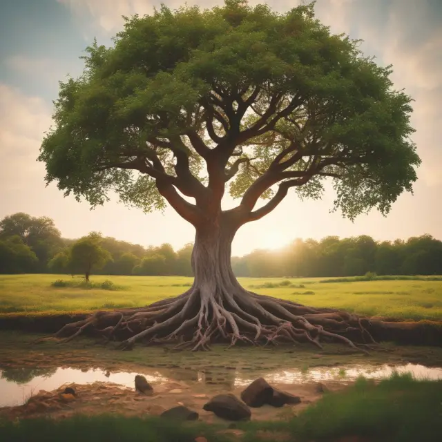 A tree bursts forth with golden leaves, symbolizing the expansion of accredited investor definitions and increased investment opportunities