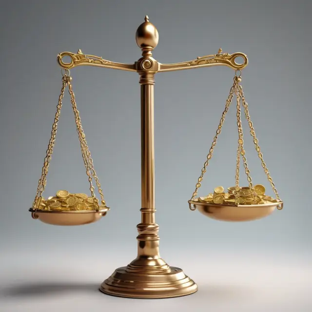 Image of two balance scales illustrating financial accretion and dilution