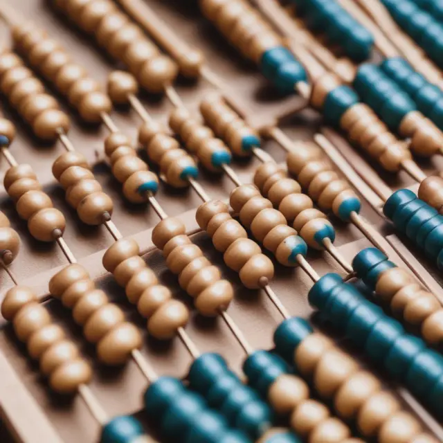 An abacus with shifting beads depicting accrual accounting