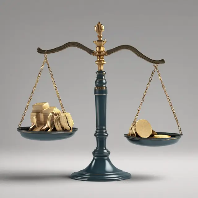 An image of scales tipping between two sides, representing the advantages and disadvantages of accrual accounting. Keywords: Accrual Accounting, Financial Reporting, Advantages, Disadvantages.