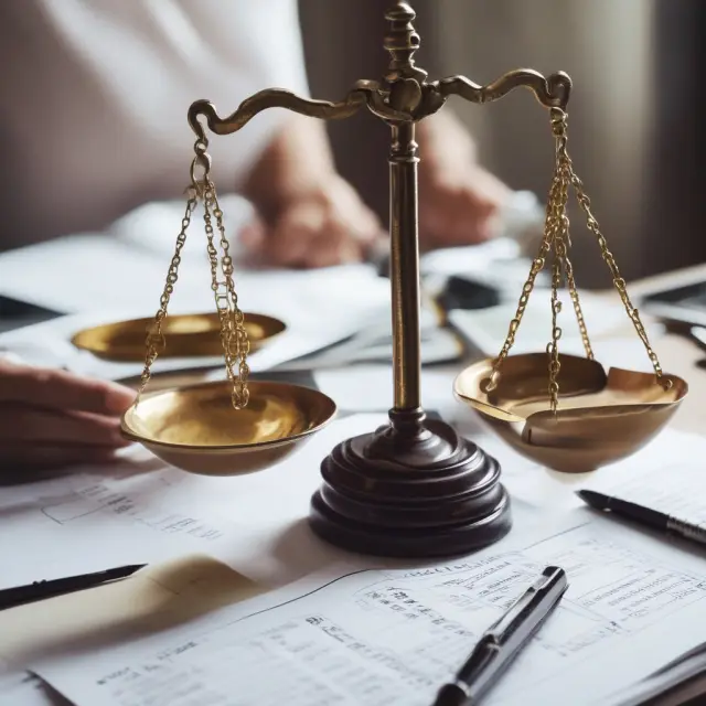 Scales symbolizing accounting balance, with accrued liabilities forming along the timeline