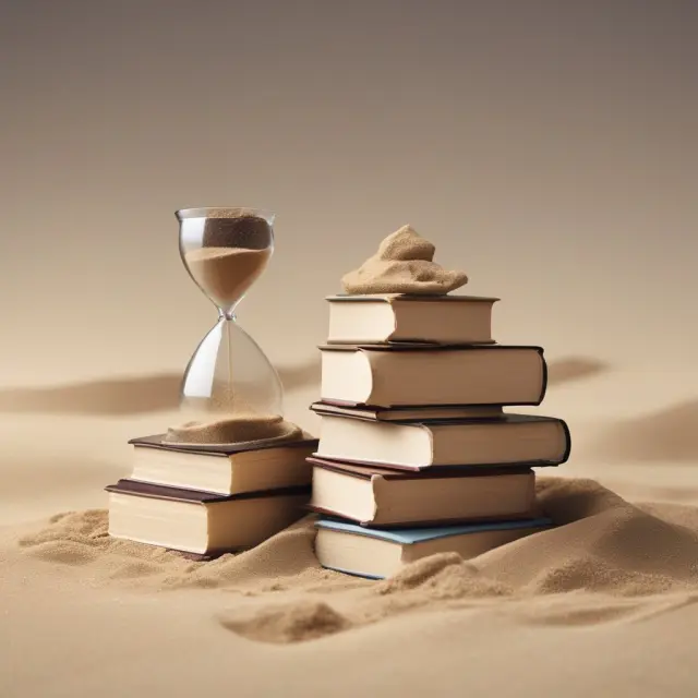 An hourglass filled with accounting books illustrating the significance of recognizing and recording accrued liabilities for accurate financial reporting