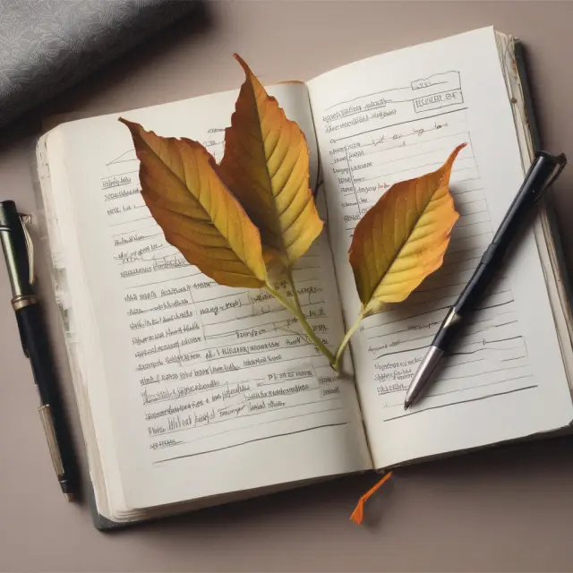 Accrued revenue represented by a notebook unfurling, depicting earned income as new leaves.