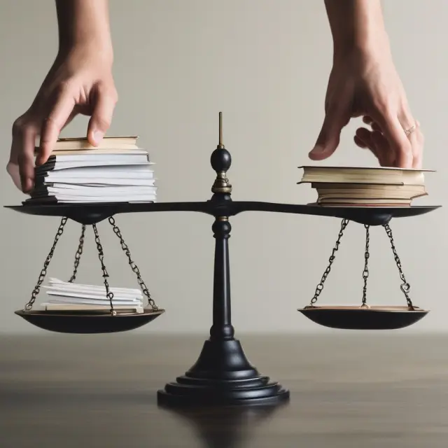 Two scales, with one side filled with open books representing accrued expenses and the other side empty, highlighting the need for accurate accounting during month-end/year-end closings.
