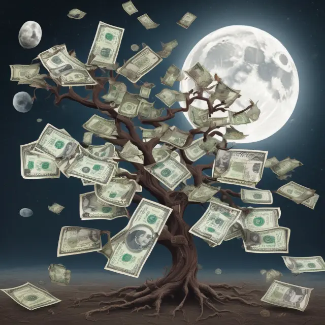 Growing vine of bills reaching for monthly paychecks, symbolizing accrued income.