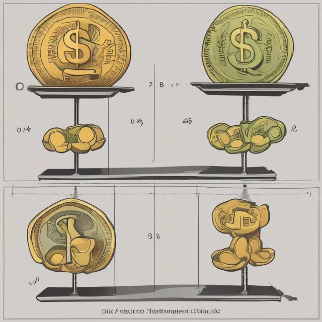Two scales balance revenues and expenses under the watchful eyes of Accrual Accounting and Cash Accounting, symbolizing interest as visible coins for accrual and invisible weights for cash accounting.