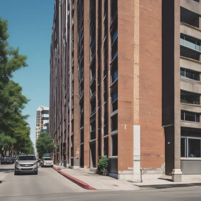 A large building transforms, representing the calculation of accumulated depreciation using the straight-line method