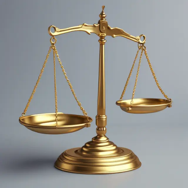 Golden scale with a clock depicting double-declining balance method of depreciation
