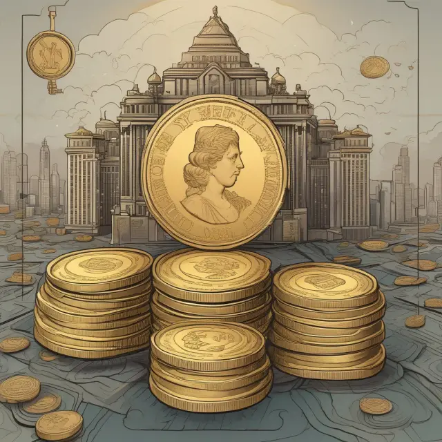 Gold coins representing ACH transactions with weight restrictions, transaction fees, and international borderlines