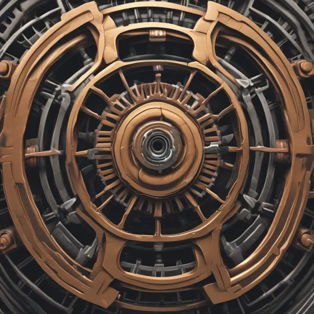 An intricate machine with interconnected gears symbolizing the Automated Clearing House Network