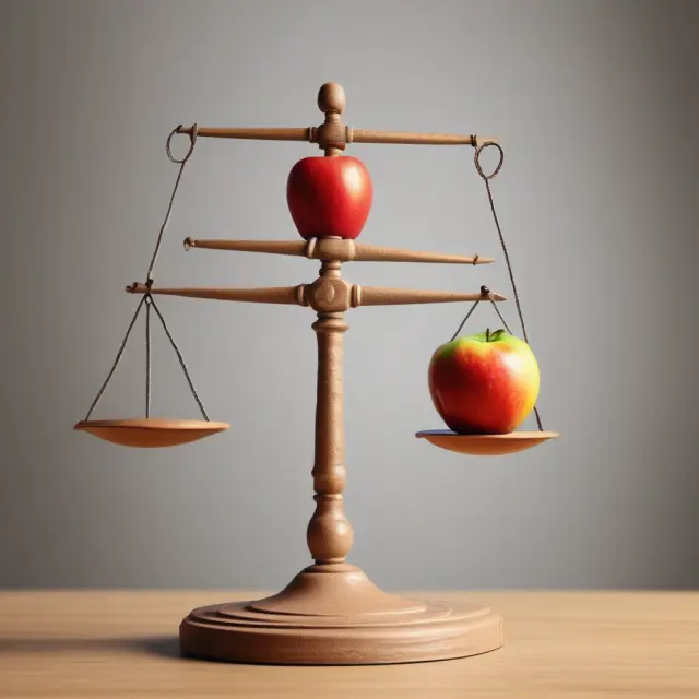 Scale comparing Apple