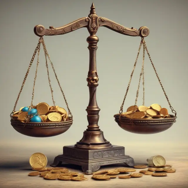 Scale representing improved transparency through fair value measurement in acquisition accounting