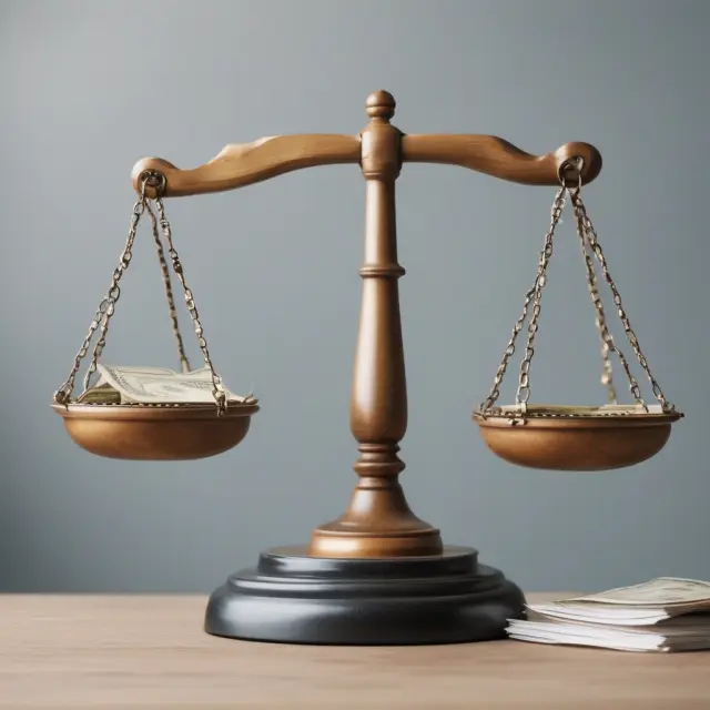 An image of scales with one side representing metrics, debt loads, lawsuits, and financials poised to tip the balance towards a successful acquisition
