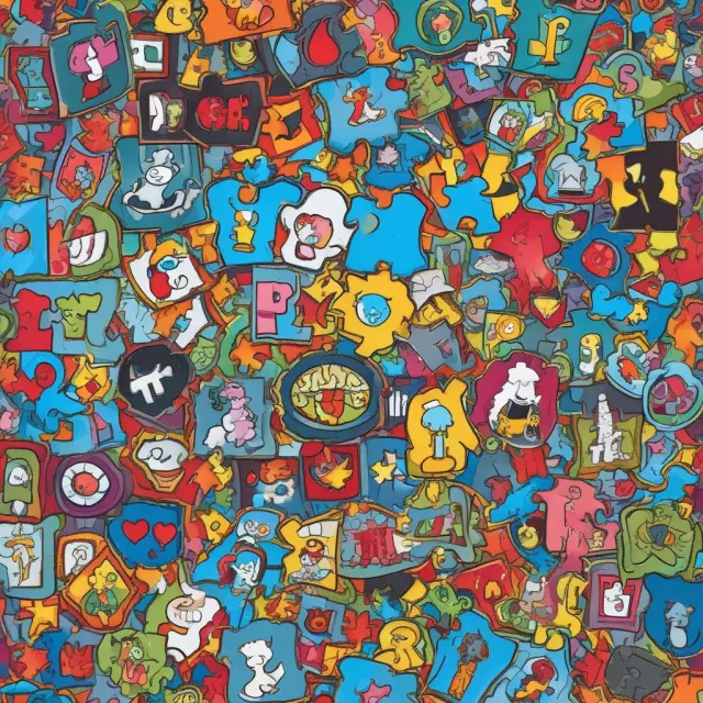 An activist investor shaking up the boardroom table with Disney, Salesforce, and Spotify logo puzzle pieces