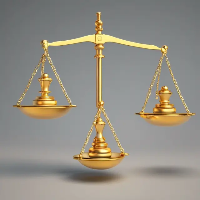 Golden scales illustrating three industries (manufacturing, logistics, services) balanced through effective application of activity cost drivers for optimized costs and profitability.