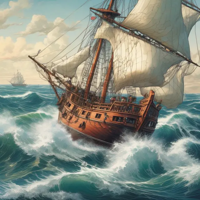 A captain on a ship, calculating financial ratios to navigate the waters of corporate success