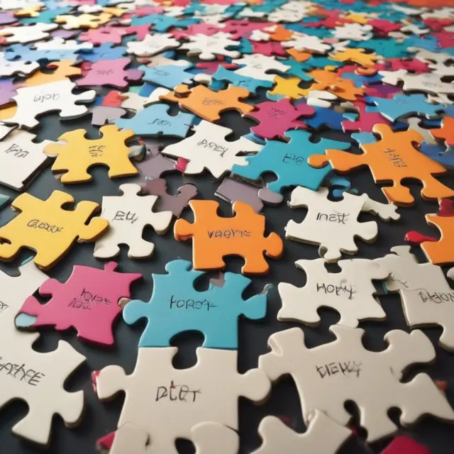 Puzzle pieces forming an intricate image of various activity ratio measurements, illuminating a company