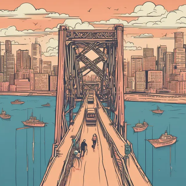 Bridge symbolizes add-on interest loans bridging the gap for subprime borrowers and short-term lending, offering clear cost representation.