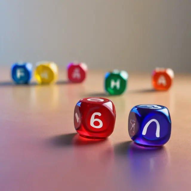 Fair six-sided die roll illustrating the concept of mutually exclusive and additive events: rolling a three or a six