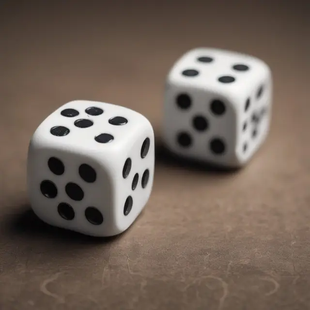 Dice illustrating mutually exclusive finance events (excluding each other) and non-mutually exclusive events (possibly overlapping).