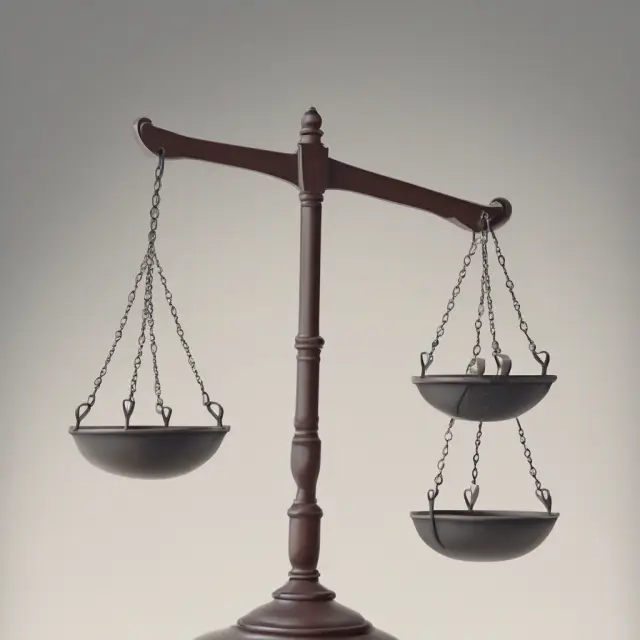 An impartial adjudicator holding a balance scale, illustrating the importance of fairness in dispute resolution.