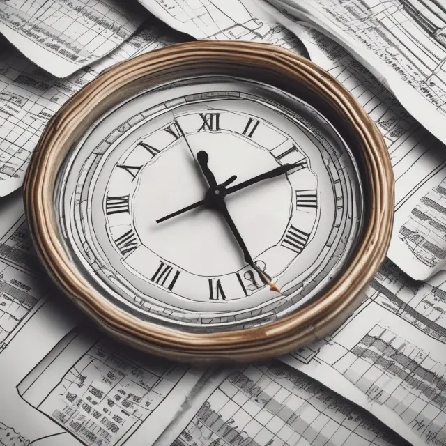 Clock hands symbolically adjusting financial statements to reflect accurate accruals, deferrals, and estimates.