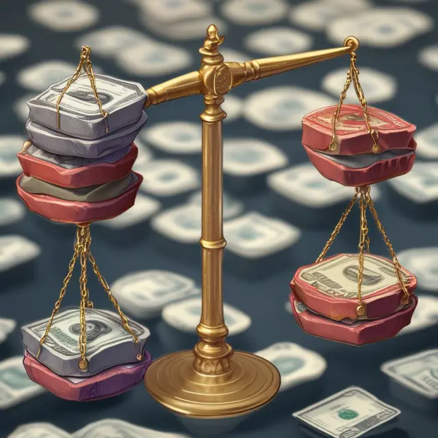 Scales symbolizing arbitrage balance ADR price with underlying foreign stock, emphasizing price parity