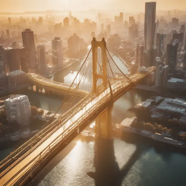 A golden bridge connects investors
