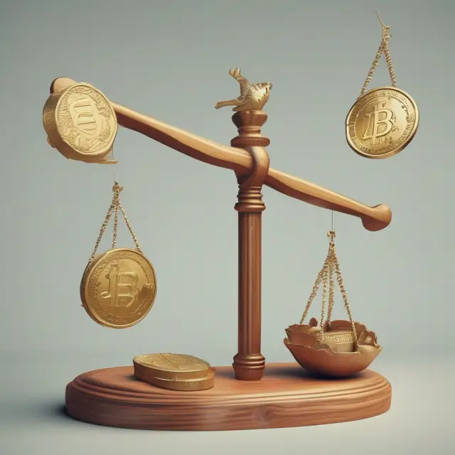 Gold coins and currencies balance precariously on a seesaw above political instability, illustrating the uncertainty of investing in American Depositary Shares.