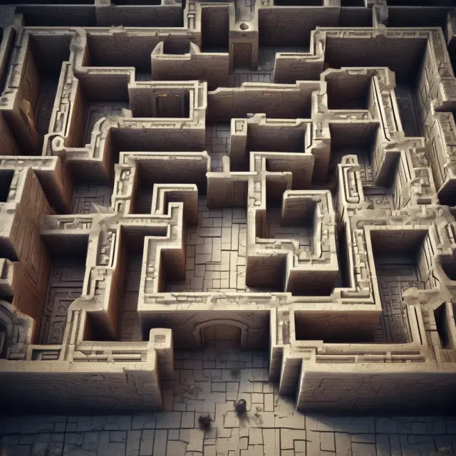 An intricate tax maze illustrating personal property exemptions and deductions for managing ad valorem taxes.