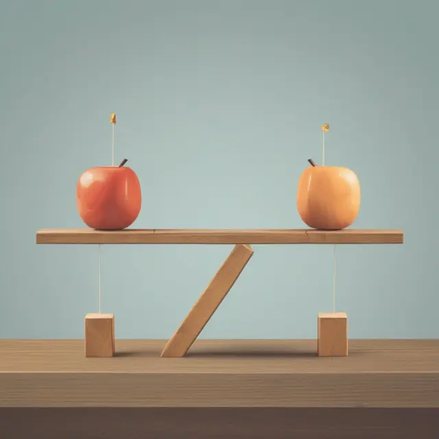 Image of a seesaw with stock charts representing advancing and declining stocks, emphasizing the A/D line