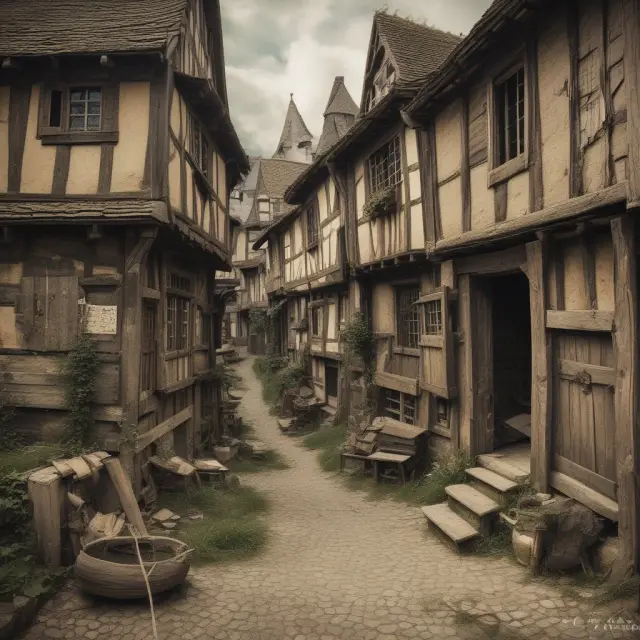 A person walking a timeline from the Middle Ages to present day, symbolizing adverse possession