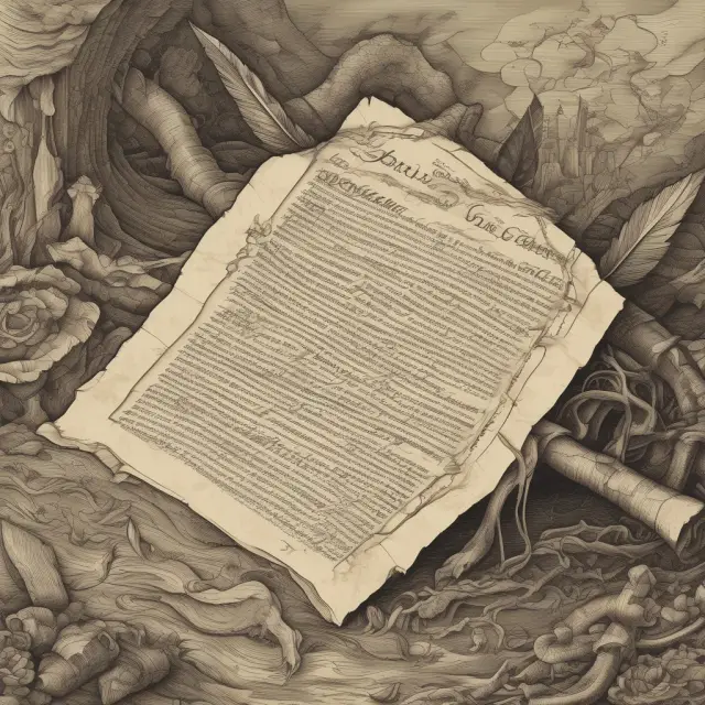 A vintage scroll in a digital sea symbolizing the application of adverse possession in the digital age