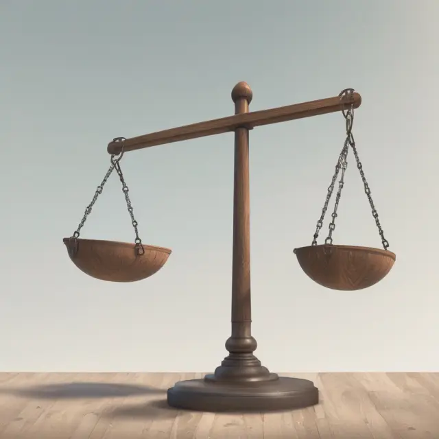 An illustration of a seesaw featuring an oscillating ADX indicator to represent the importance of considering both the advantages and disadvantages when using the Average Directional Index