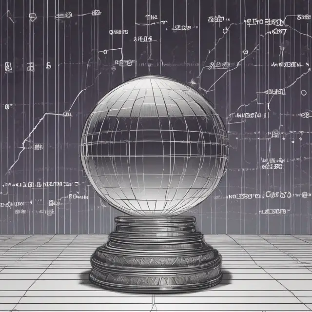 Oracle holding a crystal ball with ADX lines, depicting trend identification and confirmation