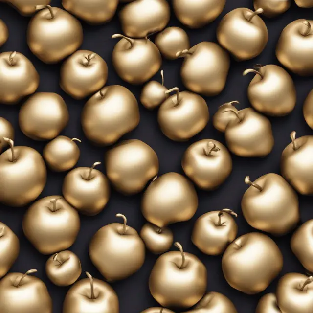 A golden apple tree with branches symbolizing bullish and bearish market trends, using the ADX indicator to identify profitable trading opportunities.