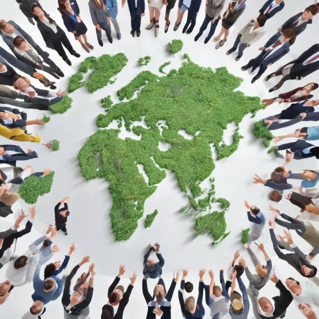An intricate network of global companies forming alliances as international affiliates, symbolizing market entry and risk mitigation
