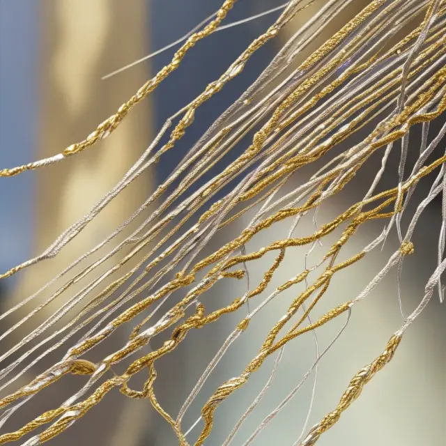Golden chains represent subsidiaries, silver strands illustrate affiliates - both woven together by a parent company
