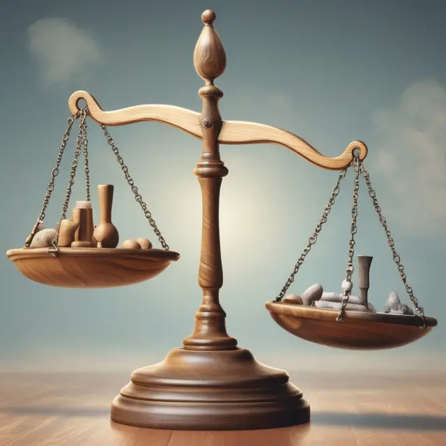 A balance scale with diverse groups on one side and critics on the other, illustrating the ongoing debate surrounding affirmative action policies.