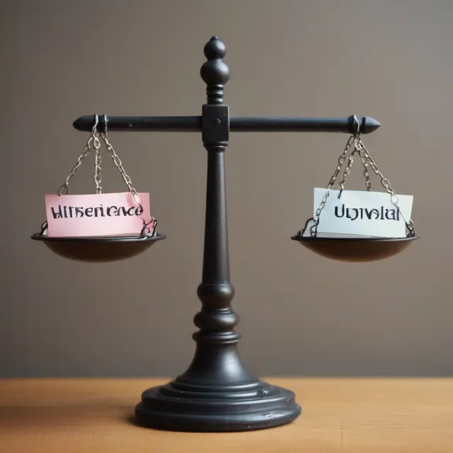 An image of two scales, one labeled