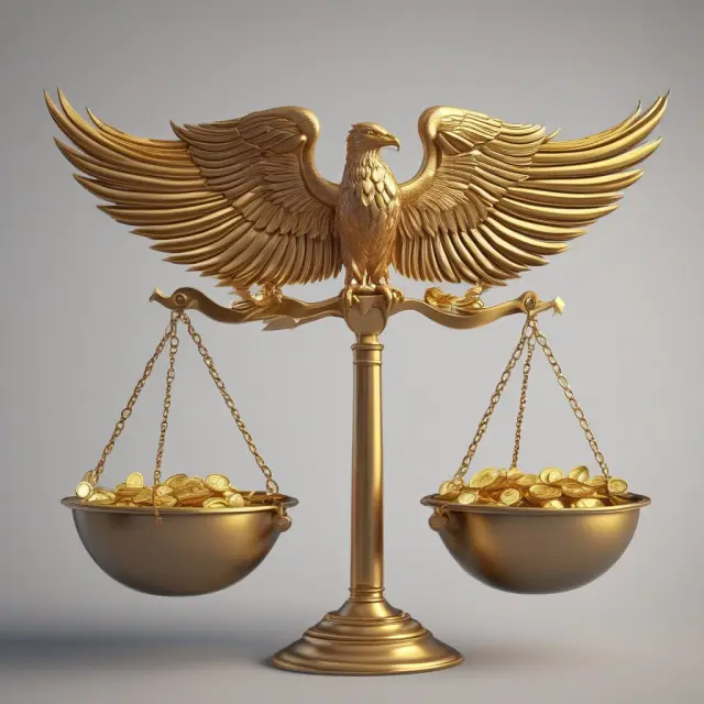 Inflationary phoenix on a scale with gold coins, illustrating after-tax real rate of return calculation