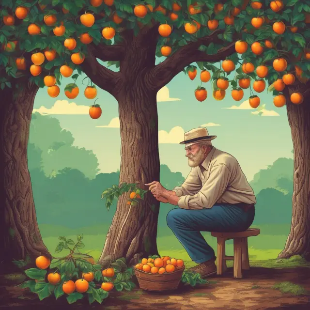 A gardener caring for a tree representing pre-tax contributions, yielding tax-deferred growth for retirement.