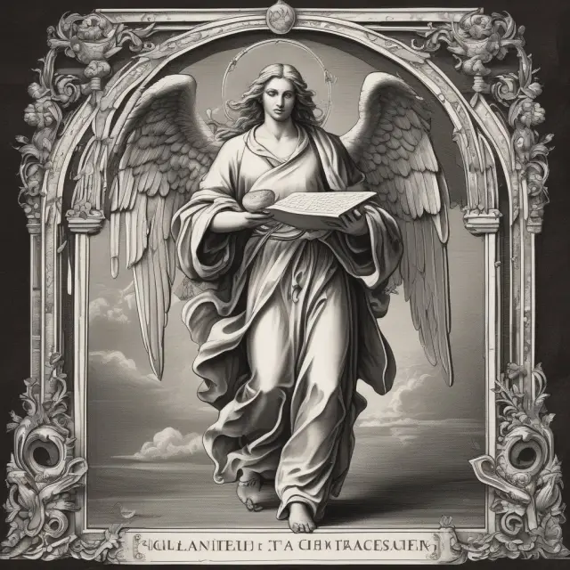 Guardian angel shielding wealth manager with agency by necessity scroll