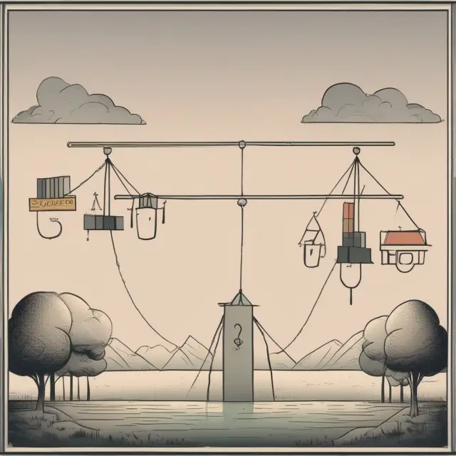 Two agency bonds - one with a floating rate, and the other with a fixed coupon, sitting at either end of a seesaw; the balance shifts based on interest rate expectations