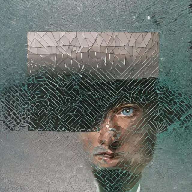 An image depicting a shattered mirror, symbolizing Enron