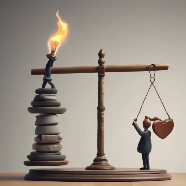 An image of a seesaw with a shield on one side representing a principal and a torch on the other symbolizing an agent, illustrating their conflicting priorities in managing risk tolerance.
