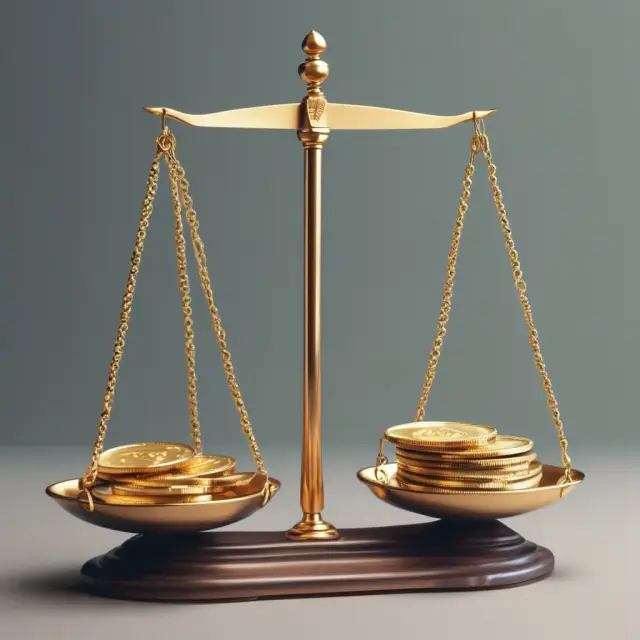 Golden scale evaluating stop-loss insurance providers based on reputation and financial stability.