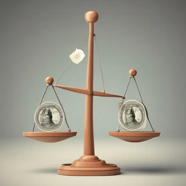 A balanced economic seesaw representing the impact of interest rates on consumer spending, investment, and inflation.