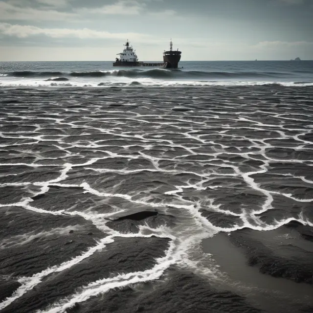 A metaphorical representation of businesses adjusting production to meet consumer demand in an economic ocean, reflecting aggregate supply shifts.
