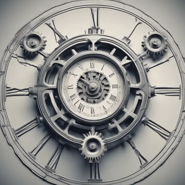 Interconnected gears forming a clock face, symbolizing the consolidation and optimization of financial data for efficient decision making